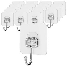 존글로벌 다용도 걸이, 투명, 20개