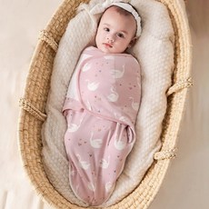 Starbean 新生兒用可愛圖案大魔鬼氈包巾 S