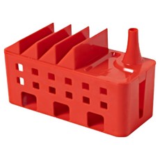 코지웰 콘센트 다용도 정리박스 데스크 케이블 전선 정리함, 레드, 1개