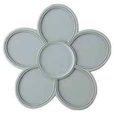 르도아 캔디 컬러 플라워 티 코스터, 그레이, 1개