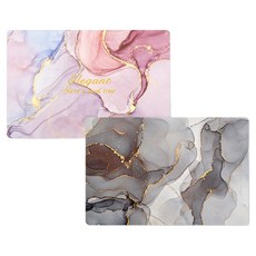 디와이커머스 대리석패턴 규조토 발매트, 그레이, 핑크, 2개
