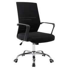 E-home Brio布立歐扶手半網可調式電腦椅 LX225A, 黑色