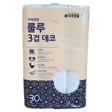 미래생활 룰루 3겹데코 화장지, 22m, 30개입, 1세트