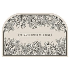 코다치프 플라워 규조 머드 화장실 문 앞 미끄럼 방지 욕실 흡수 발매트 팰리스 40 x 60 cm, 카운트, 1개