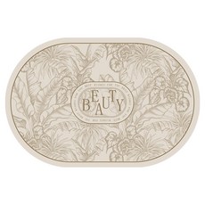 코다치프 플라워 규조 머드 화장실 문 앞 미끄럼 방지 욕실 흡수 발매트 30 x 40 cm, 일루전 타원, 1개