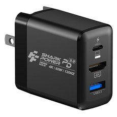FlashFire 富雷迅 SharkpowerIII Switch2 PD快充4K視訊轉接器, 混和顏色, 1個, S605