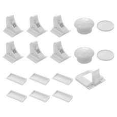 디펜즈만 가구 도어 자석 손잡이 안전 잠금장치 6p 세트, 화이트, 1세트