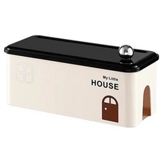 소유공간 하우스 멀티탭 케이블 관리 가림막 정리함 S261-0240, 블랙, 1개