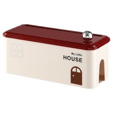 소유공간 하우스 멀티탭 케이블 관리 가림막 정리함 S261-0240, 레드, 1개