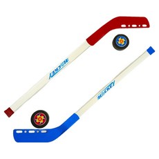 모모메종 입문용 아이스하키 플로어하키 스틱 2종 세트, 레드, 블루, 1세트