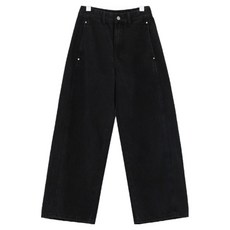 시크폭스 여성용 짧은/기본/롱 기장 테오 절개 와이드 데님팬츠 61DP1621