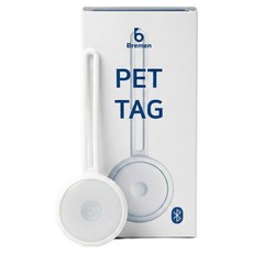 Bremen 반려동물 LED 이탈알림 위치추적 인식표 C타입 충전 태그 스마트형 18g, 화이트, 1개