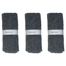 소프렌 슈퍼하드 샤워타월, 차콜, 1개, 3개입
