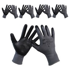 퓨리트 컴포트 스마트터치 안전 작업장갑 양손착용 세트 L, 그레이