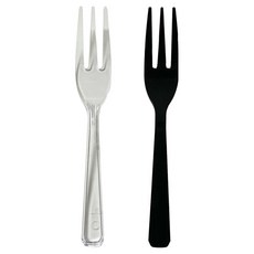 생활을그리다 디저트 포크 12cm 2색혼합 투명 블랙 벌크 포장 100개입, 1세트