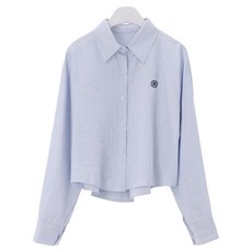 시크폭스 여성용 티에리 스트라이프 세미크롭 셔츠 61SH1549