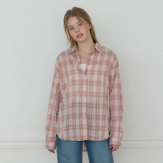 ourhope 女款 Miles 透膚格紋棉質襯衫