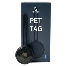 Bremen 반려동물 LED 이탈알림 위치추적 인식표 C타입 충전 태그 스마트형 18g, 블랙, 1개