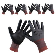 퓨리트 컴포트 스마트터치 안전 작업장갑 양손착용 세트 S, 그레이, 5세트