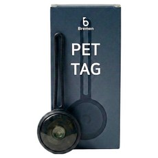 Bremen 반려동물 LED 인식표 C타입 충전 태그 기본형 18g, 블랙, 1개