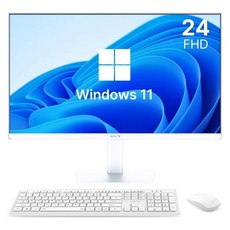디클 2025 올인원 PC 셀러론 인텔 12세대, 화이트, 16GB, 128GB, WIN11 Home, CUP-A24S1 N95