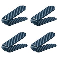 소유공간 공간 절약 2단 조절 신발 정리대 S265-0137, 딥블루, 4개