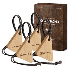 GIOVANNY 차량용 퍼퓸 우든샤쉐 방향제 2p, 2세트, 오리엔탈우디