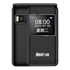 Benten 奔騰 A86 4G雙螢幕手持式行動電話, 黑色, 0.1GB