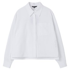 Lap 女款基本款短版開衩襯衫 AS1WB261