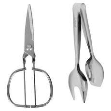 ZEUS Kitchenware HB 全不鏽鋼直線剪刀 + 湯匙叉子夾子組