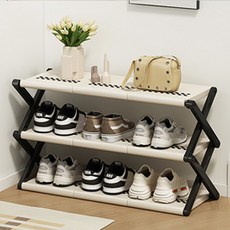 김용석생활연구소 접이식 현관 정리 틈새 수납 신발장 75cm, 화이트, 3단