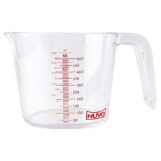 누보 플라스틱 계량컵, 화이트 + 레드, 1개, 500ml