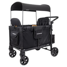 원더폴드 W4 엘리트 프로 유아 4인용 스트롤 웨건, 제트 블랙