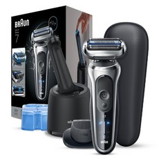 BRAUN 시리즈 7 스킨쉴드 전기면도기, 실버, 73-S82010cc