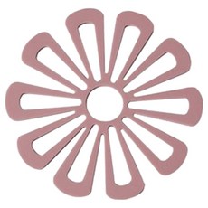 조이퐁 테이블 위에 핀 꽃 한송이 컵 매트, 핑크, 1개