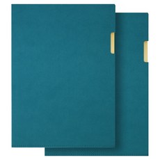 비팬시 프리미엄 PU가죽 L홀더 화일 A4, 딥민트, 2개 딥민트, 2개