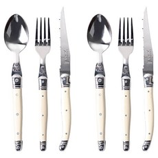 장듀보 라귀올 디너 스푼 + 포크 + 나이프 세트, 아이보리, 2세트