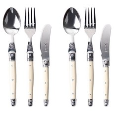 장듀보 라귀올 디너스푼 + 포크 + 버터나이프 세트, 아이보리, 2세트, 스푼 + 포크 + 버터나이프