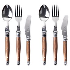 장듀보 라귀올 디너스푼 + 포크 + 버터나이프 세트, 브라운, 2세트, 스푼 + 포크 + 버터나이프