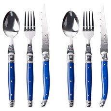 장듀보 라귀올 디너 스푼 + 포크 + 나이프 세트, 블루, 2세트