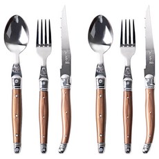 장듀보 라귀올 디너 스푼 + 포크 + 나이프 세트, 브라운, 2세트