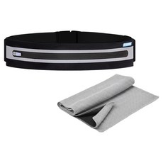 카르닉 버클형 러닝벨트 타올, 블랙(러닝벨트), 1개
