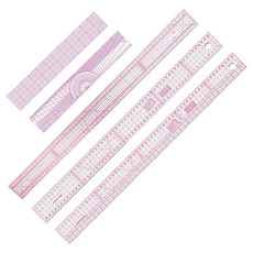 KHOOMIE 靈活放碼壓克力直線方格尺 5件組 6W0105