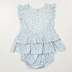 BEBENINE 嬰幼兒花朵上衣 + 燈籠褲套裝