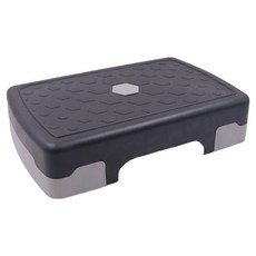 넥스픽 피트니스 유산소 스텝박스 업그레이드형 단층, 그레이블랙