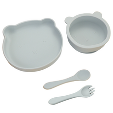 Annyeong Bebe 熊熊造型矽膠吸附式嬰兒副食品餐具組