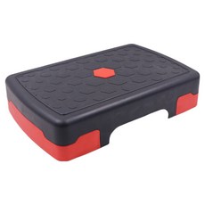 넥스픽 피트니스 유산소 스텝박스 업그레이드형 단층, 레드블랙
