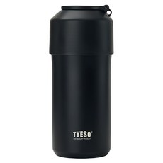TYESO 泰碩 寶特瓶專用雙層保冰保溫杯 大(直徑10 x 23.2cm), 深夜黑, 1個, 1L