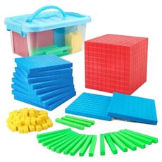 KC인증 브레인키즐 수모형교구 기본형 세트 보관함/ 베이스텐 엄마표 유아 수학교구 수세기교구 수막대 숫자교구, 1세트