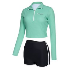 renoma SWIM 女款兩穿半拉鍊防磨衣上下身套裝 RN-LS2F318